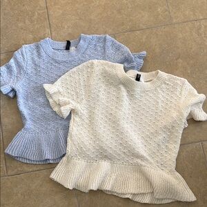 HM knit peplum tops
